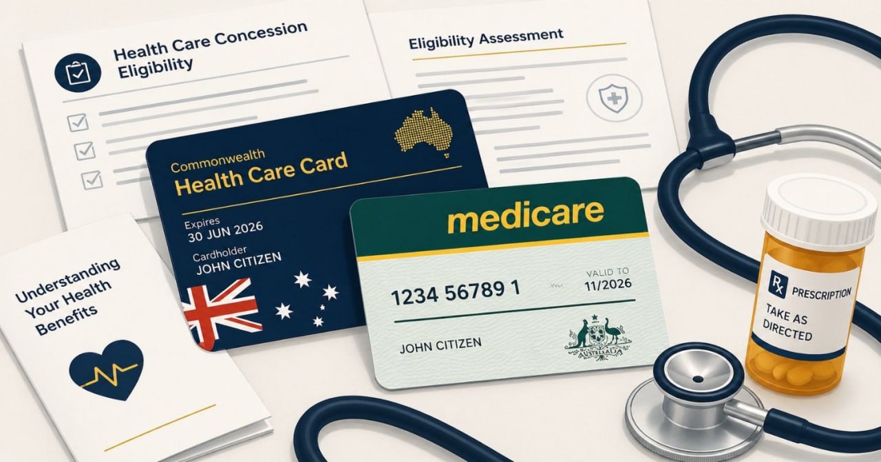 Government health benefits eligibility Australia — concession cards and prescription